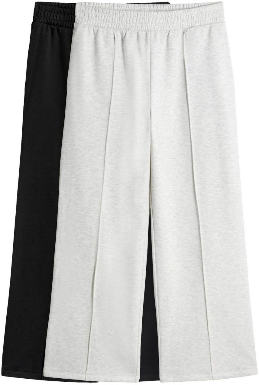 The Set Nohavice  svetlosivá / čierna