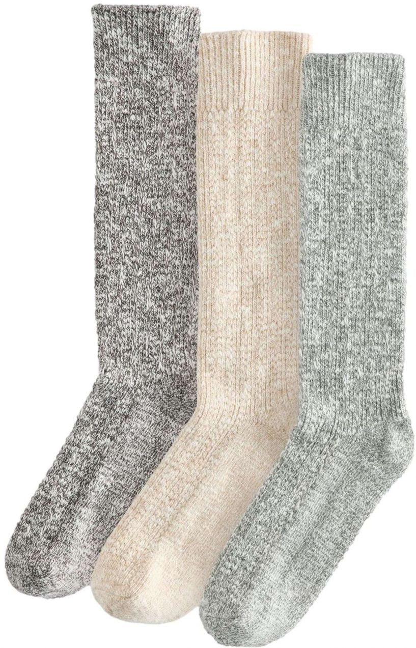 Next Ponožky  béžová melírovaná / zelená melírovaná / čierna melírovaná