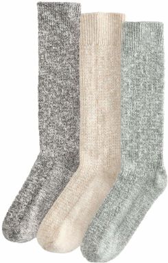 Next Ponožky  béžová melírovaná / zelená melírovaná / čierna melírovaná