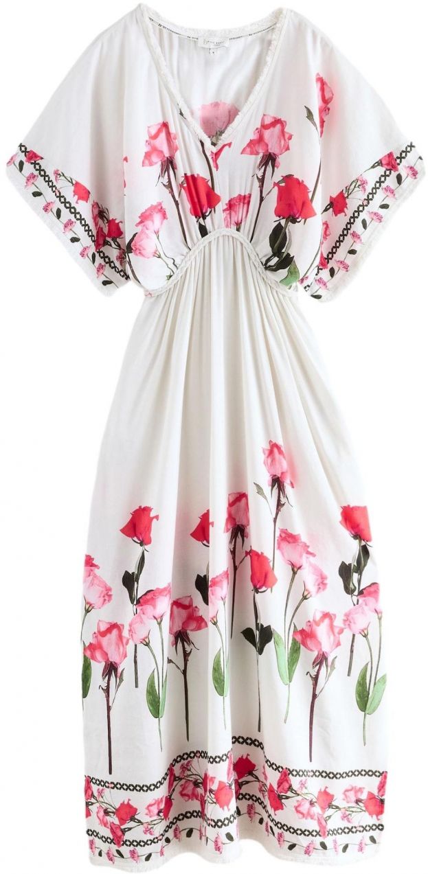 B by Ted Baker Plážové šaty  hnedá / zelená / červená / biela