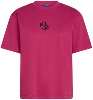 KARL LAGERFELD JEANS Tričko  farba lesného ovocia / čierna