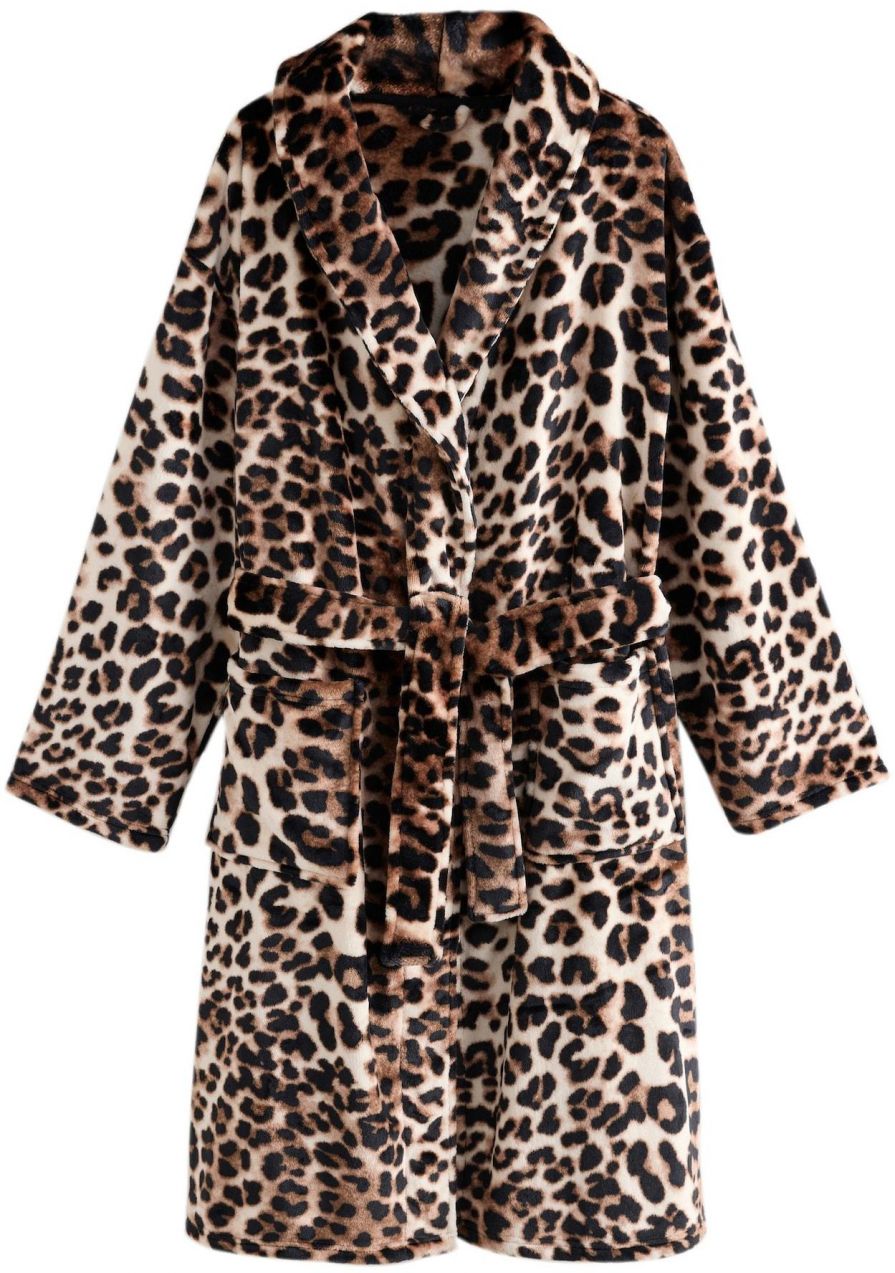 Next Dlhý župan  svetlobéžová / hnedá / čierna