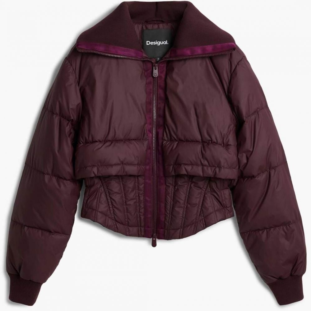 Desigual Zimná bunda 'Quilted'  vínovo červená