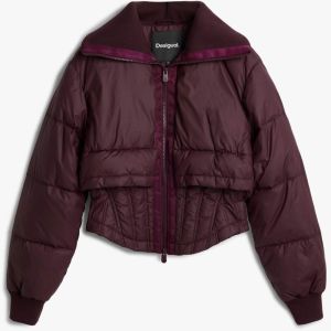 Desigual Zimná bunda 'Quilted'  vínovo červená
