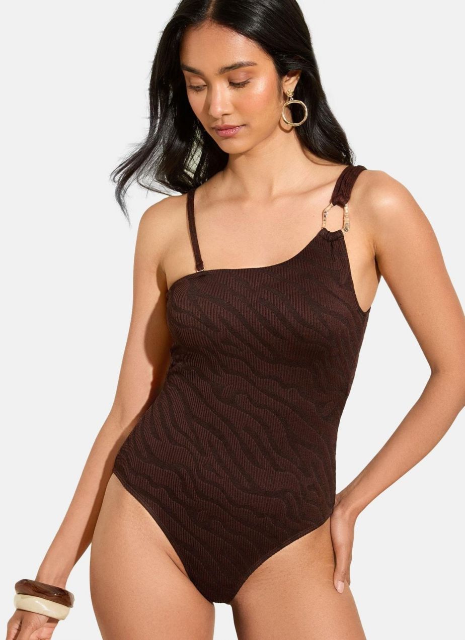 Friends Like These Jednodielne plavky  hnedá