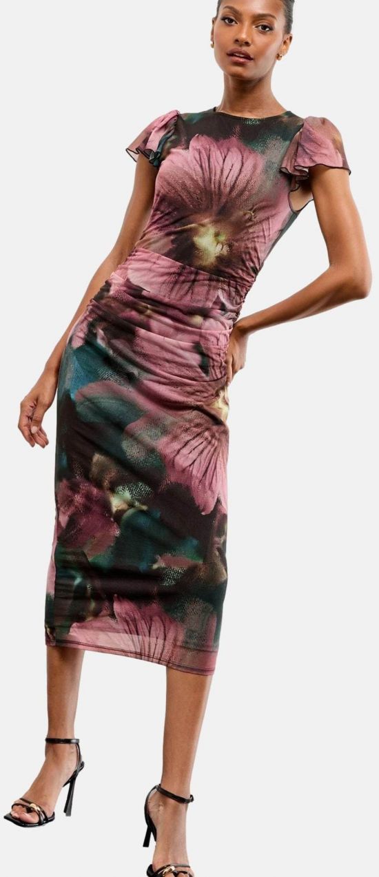 Lipsy Šaty  hnedá / zelená / ružová / čierna / biela