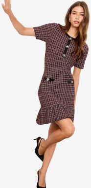 Lipsy Šaty  melónová / čierna