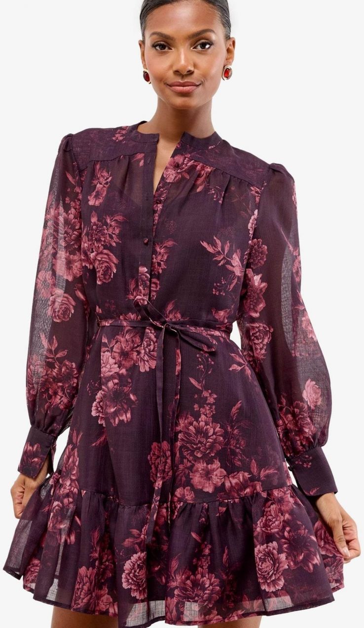 Lipsy Šaty  farba lesného ovocia / tmavofialová