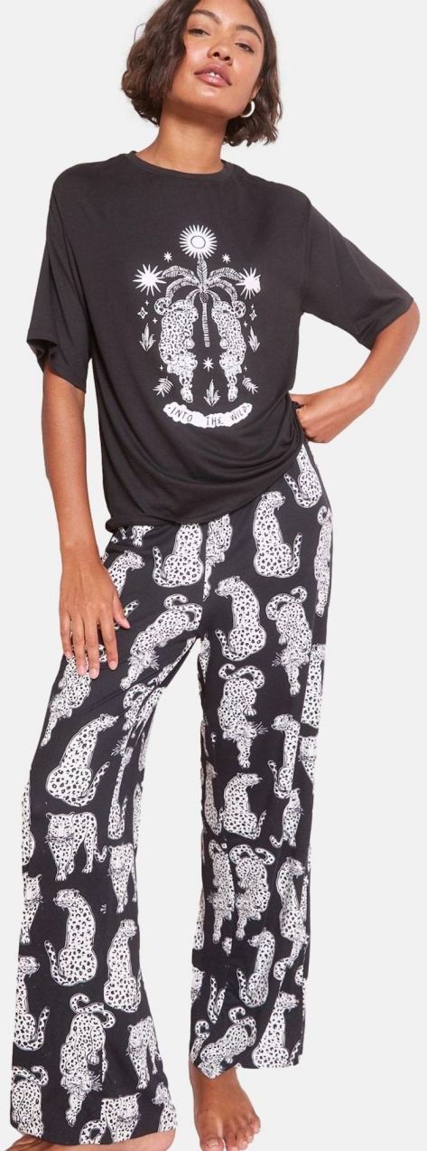 Friends Like These Pyžamo  čierna / biela