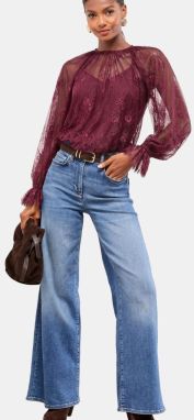 Lipsy Blúzka  burgundská