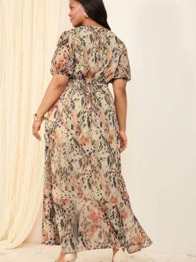 Friends Like These Šaty  svetlohnedá / zmiešané farby