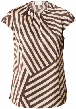 COMMA Blúzka  krémová / čokoládová