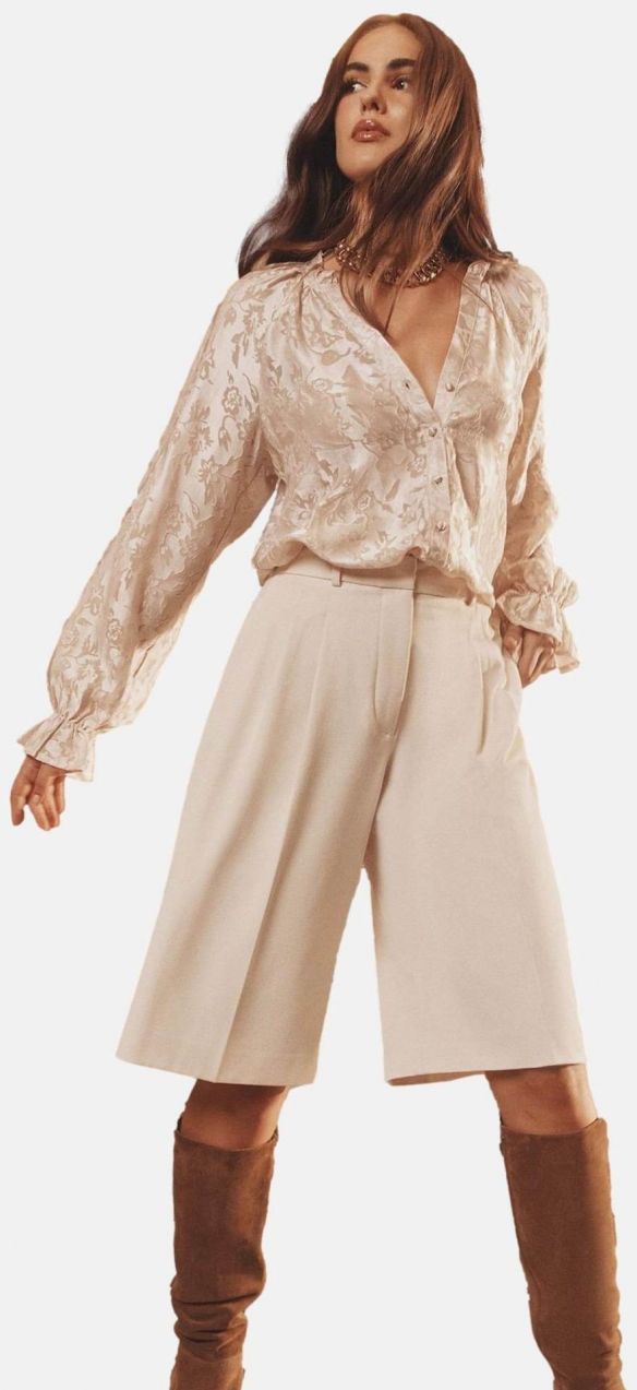 Lipsy Blúzka  šampanské / zlatá