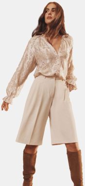 Lipsy Blúzka  šampanské / zlatá