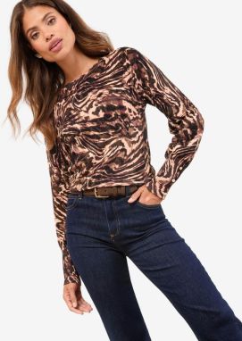 Lipsy Sveter  béžová / gaštanová / svetlohnedá / tmavohnedá