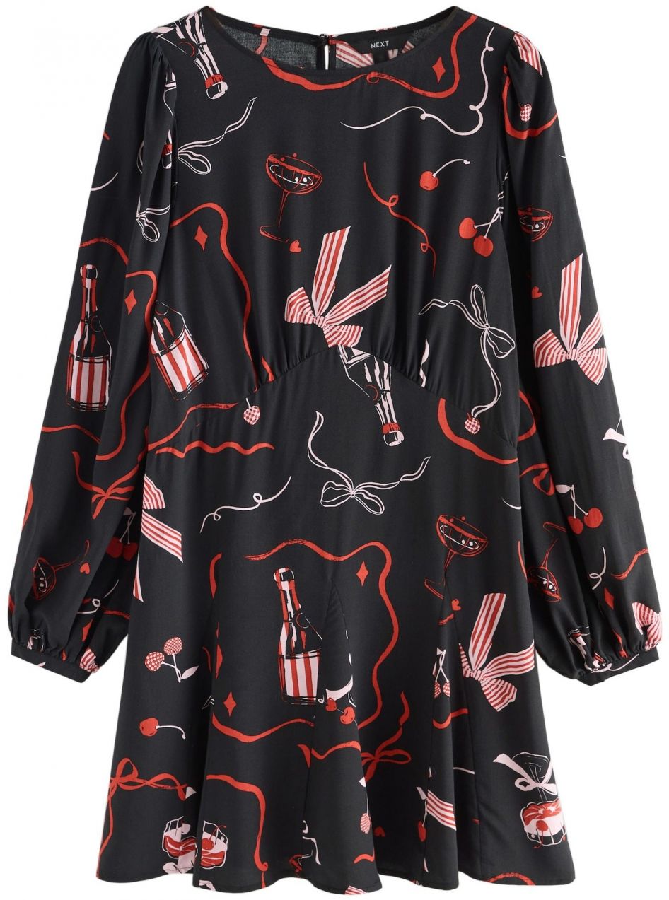 Next Šaty  ružová / červená / čierna