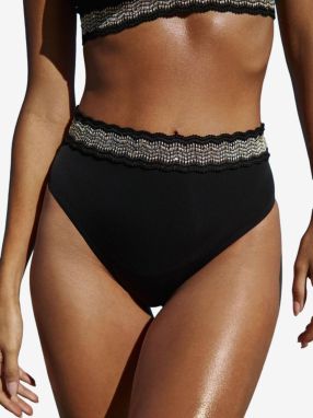 Lipsy Bikinové nohavičky  čierna / strieborná