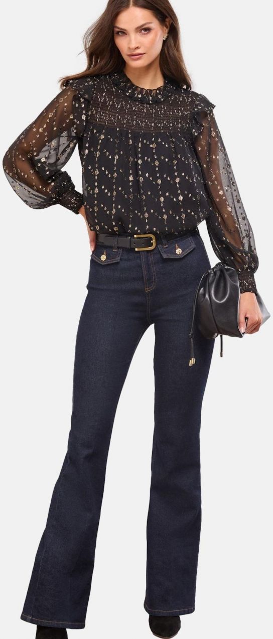 Lipsy Blúzka  zlatá / čierna