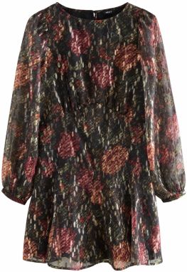 Next Šaty  kaki / tmavočervená / čierna