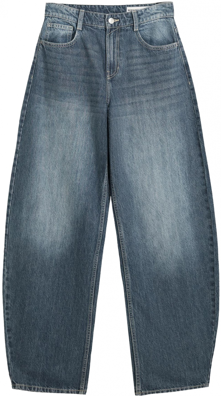 Bershka Džínsy  modrá denim