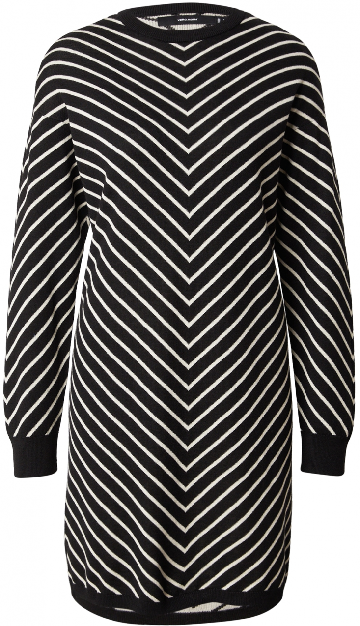 VERO MODA Pletené šaty 'VMCarpricorn'  čierna / biela