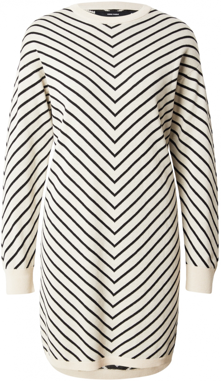 VERO MODA Pletené šaty 'VMCapricorn'  krémová / čierna
