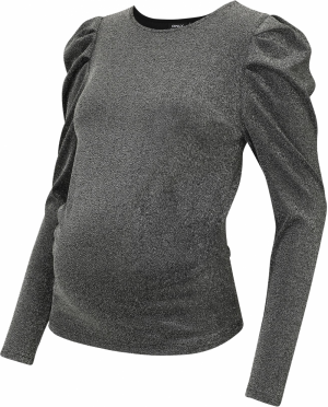 Only Maternity Tričko 'OLMRICH'  čierna melírovaná