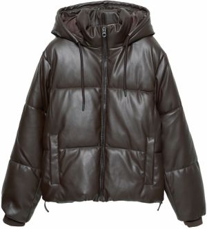 Pull&Bear Zimná bunda  čokoládová