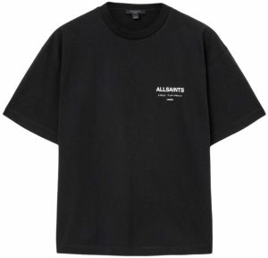 AllSaints Tričko 'UNDERGROUND ETTA'  čierna / biela