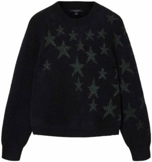 AllSaints Sveter 'Cosmos'  tmavozelená / čierna