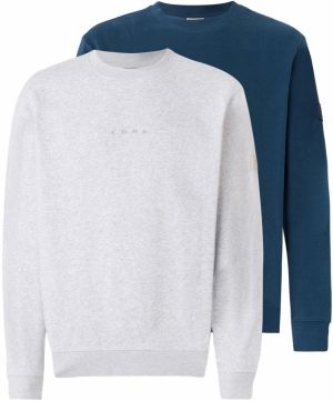 JACK & JONES Mikina 'JCOPOINT'  modrá / biela melírovaná
