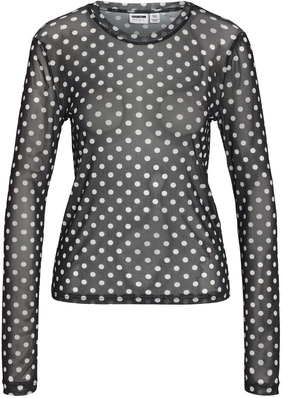 Noisy may Tričko 'NMJUDITH'  čierna / biela