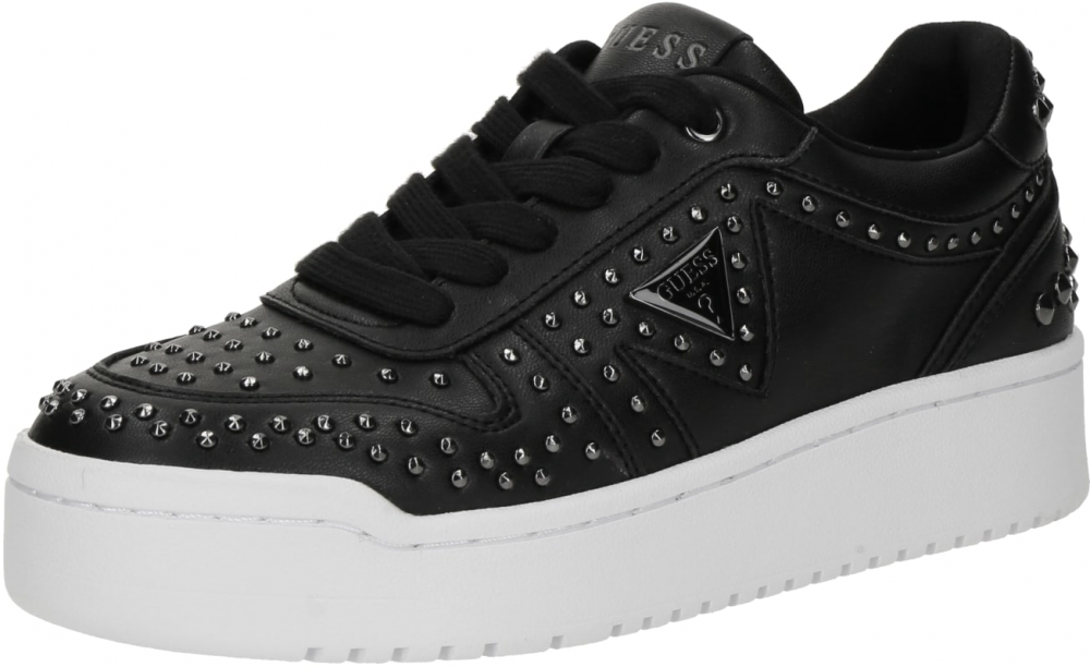GUESS Nízke tenisky 'MOGANA'  čierna / strieborná