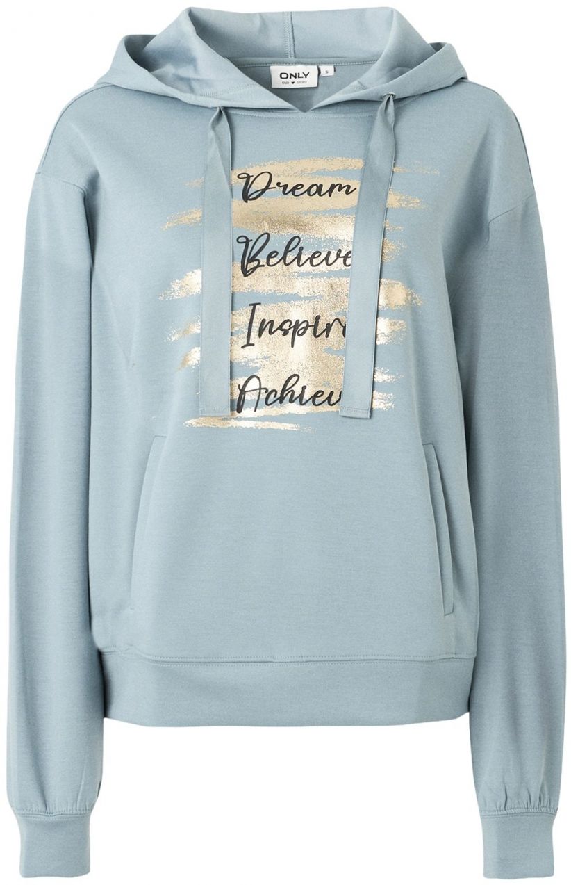 ONLY Mikina 'ONLALINA'  vodová / zlatá / čierna