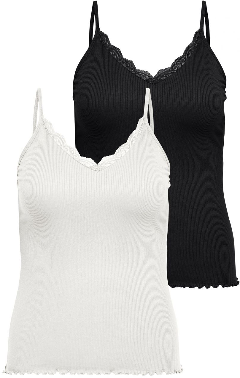 ONLY Carmakoma Top 'CARSILLE'  čierna / biela