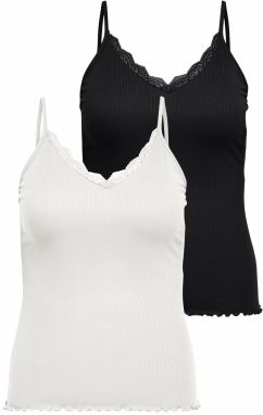 ONLY Carmakoma Top 'CARSILLE'  čierna / biela