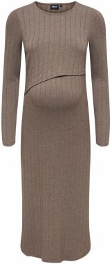 Only Maternity Šaty 'OLMDANDRA'  čokoládová