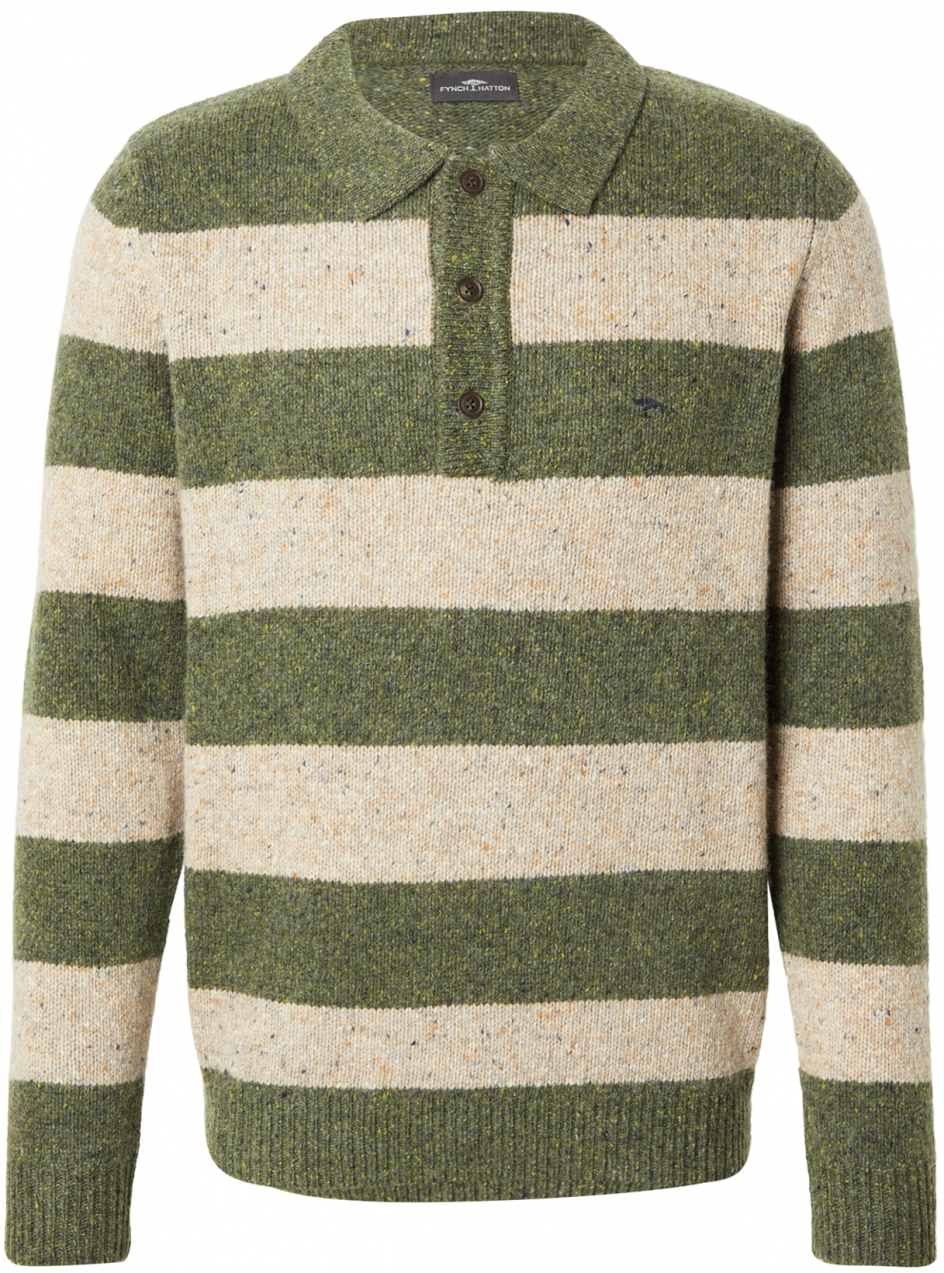 FYNCH-HATTON Sveter  béžová / tmavozelená