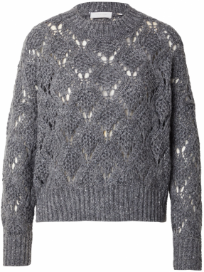 Rich & Royal Sveter 'Ajour Sequince'  kamenná