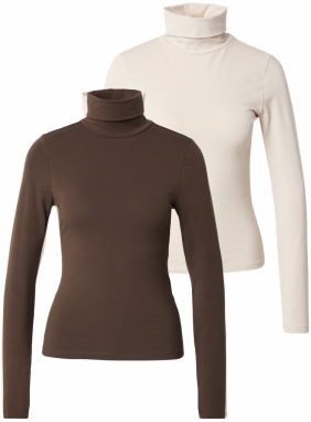 ABOUT YOU Tričko 'Martha'  krémová / čokoládová