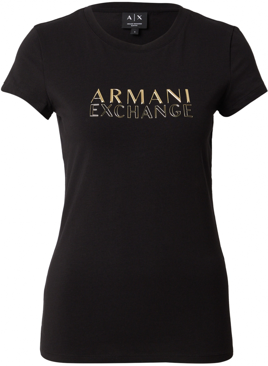 ARMANI EXCHANGE Tričko  zlatá / čierna