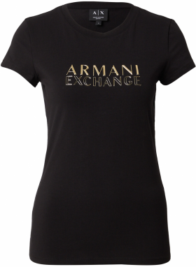 ARMANI EXCHANGE Tričko  zlatá / čierna
