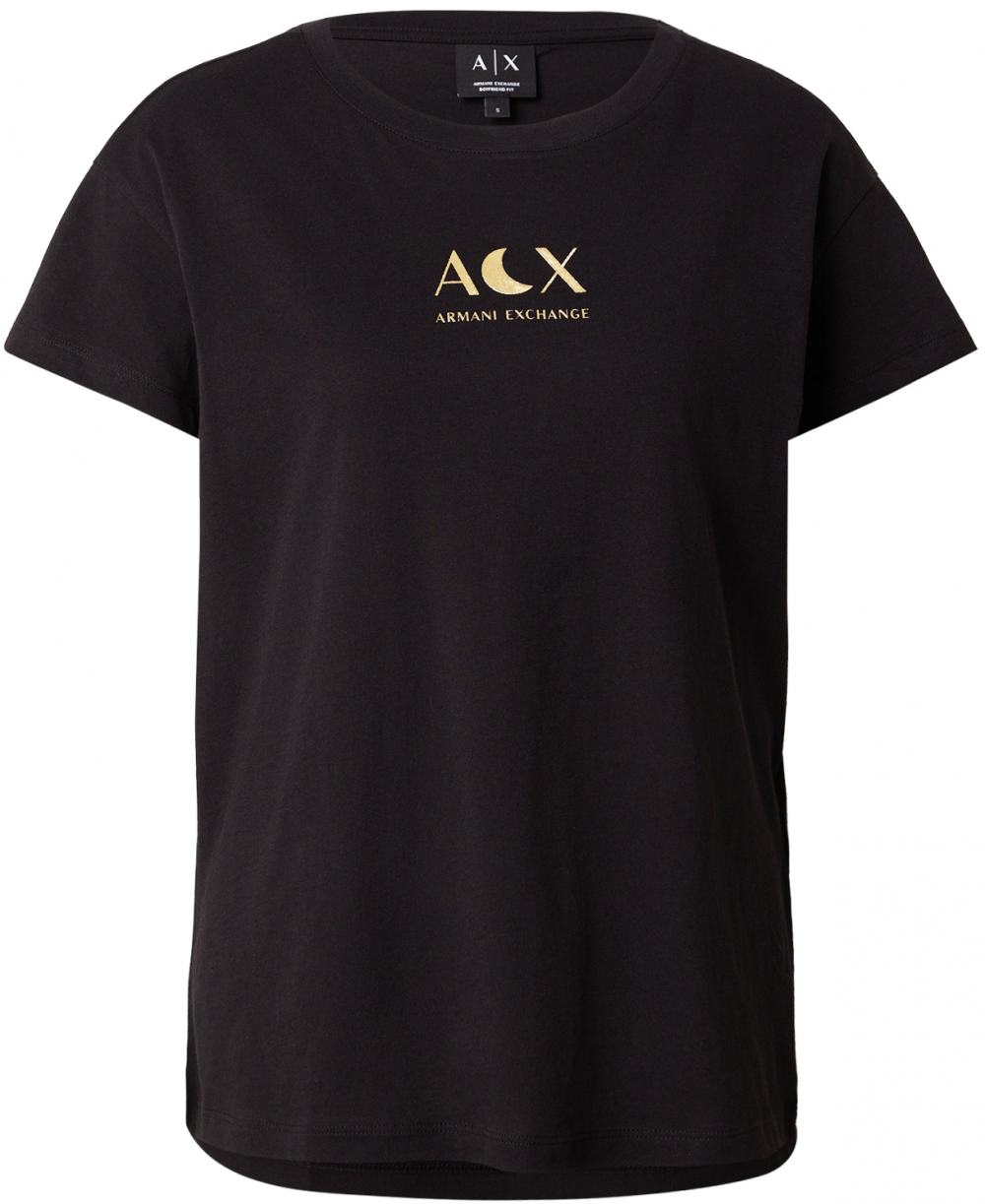ARMANI EXCHANGE Tričko  zlatá / čierna