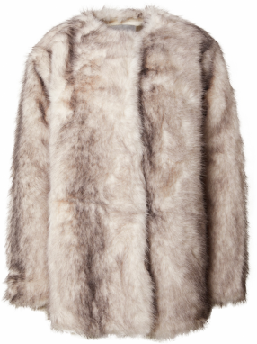 TOPSHOP Zimná bunda 'OLIVIA'  brokátová / čierna / šedobiela