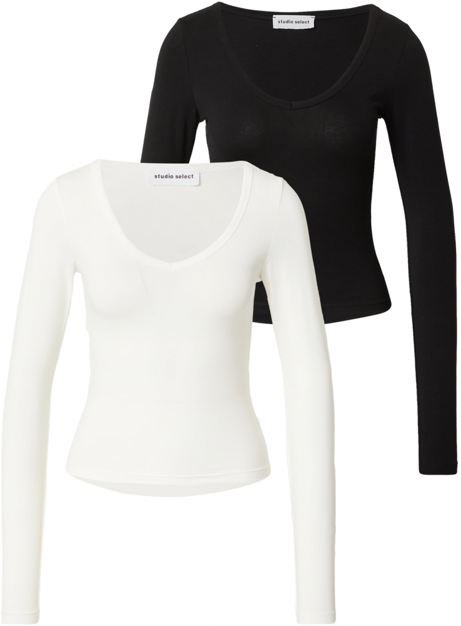 studioselect Tričko 'Bianca'  čierna / biela