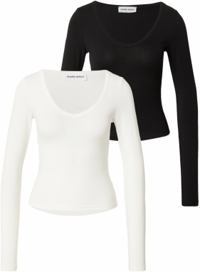 studioselect Tričko 'Bianca'  čierna / biela