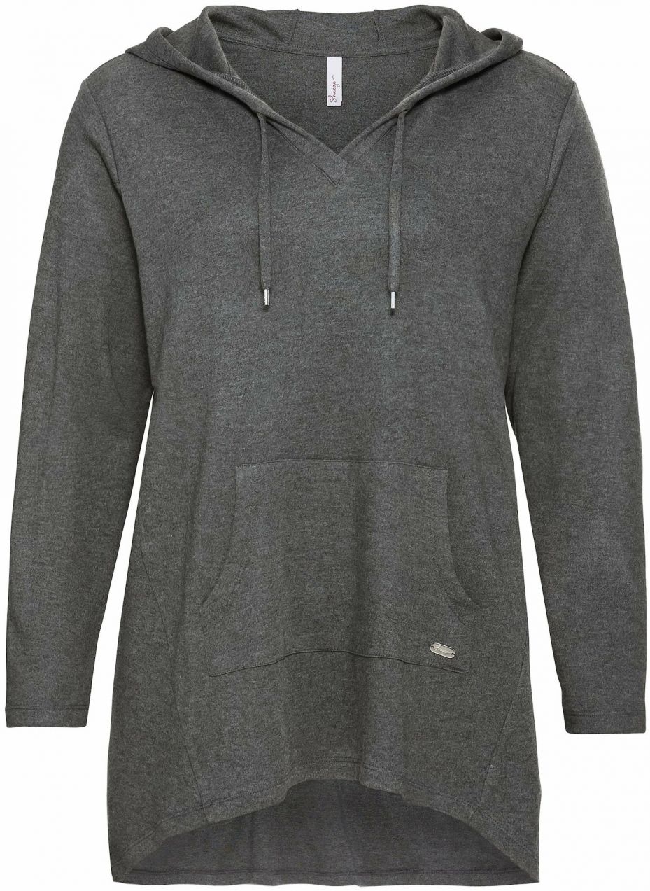 SHEEGO Mikina  sivá melírovaná