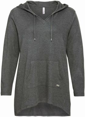 SHEEGO Mikina  sivá melírovaná