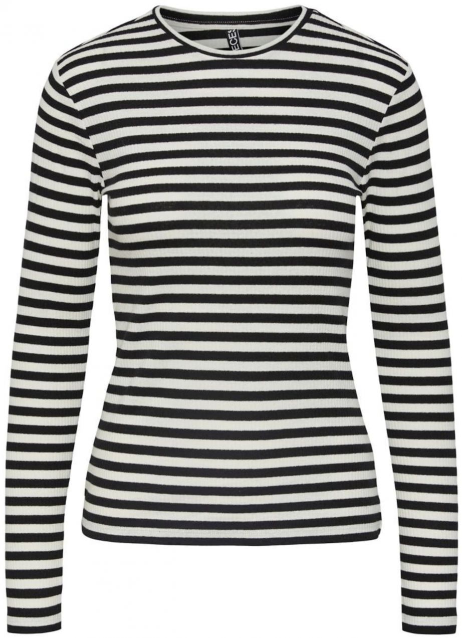 PIECES Tričko 'PCRuka'  čierna / biela