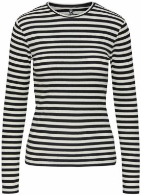 PIECES Tričko 'PCRuka'  čierna / biela